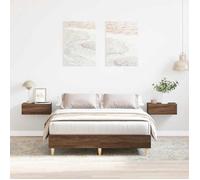 vidaXL Cadre de lit sans matelas chêne marron 140x190 cm, meuble de chambre à coucher, sommier, lit double, lit, châlit, lit 861063