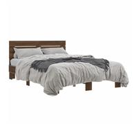 Vidaxl Cadre De Lit Sans Matelas Chêne Marron 140x200 Cm Multicolore