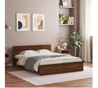 vidaXL Cadre de lit sans matelas chêne marron 150x200 cm 3207482