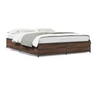 Vidaxl Cadre De Lit Sans Matelas Chêne Marron 150x200 Cm Multicolore