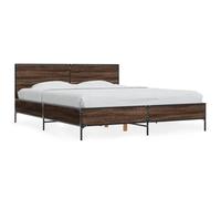 vidaXL Cadre de lit sans matelas chêne marron 150x200 cm