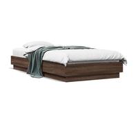 vidaXL Cadre de Lit, Lit Simple avec Sommier à Lattes, Lit Adulte, Meuble de Chambre à Coucher, Moderne, Chêne Marron 90x190 cm Bois d'ingénierie