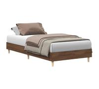 vidaXL Cadre de lit sans Matelas chêne Marron 90x190cm Bois ingénierie, Meuble de Chambre à Coucher, sommier, lit Simple, lit, châlit, lit de Palette