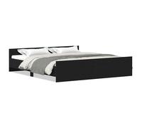 Vidaxl Cadre De Lit Sans Matelas Chêne Noir 180 X 200 Cm Bois D'ingénierie