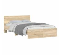 Cadre de lit sans matelas chêne sonoma 120x200 cm Marron G