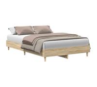 vidaXL Cadre de lit chêne sonoma sans matelas 140 x 190 cm