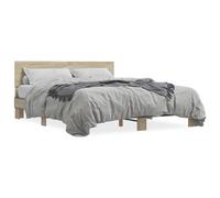 Vidaxl Cadre De Lit Sans Matelas Chêne Sonoma 150x200 Cm Multicolore