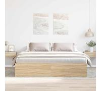 vidaXL Cadre de lit chêne Sonoma 180x200 cm super king 3203882