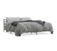 vidaXL Cadre de lit sans matelas chêne sonoma 180x200 cm Multicolore