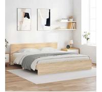 vidaXL Cadre de lit sans matelas Chêne Sonoma 200 x 200 cm