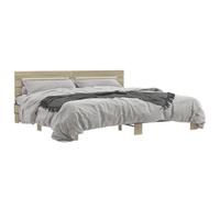 Vidaxl Cadre De Lit Sans Matelas Chêne Sonoma 200x200 Cm Multicolore