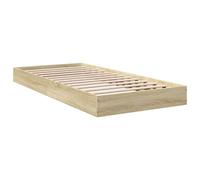 vidaXL Cadre de lit Chêne Sonoma - 75x190 cm - Bois d'ingénierie