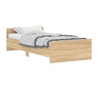 vidaXL Cadre de lit chêne sonoma 90x200 cm bois d'ingénierie 835927