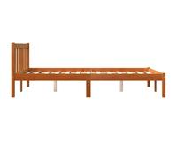 Vidaxl Cadre De Lit Cire Marron 120x200 Cm Bois De Pin Massif Marron