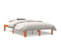 Vidaxl Cadre De Lit Sans Matelas Cire Marron 140x200cm Bois Pin Massif Marron