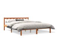 Vidaxl Cadre De Lit Sans Matelas Cire Marron 160x200cm Bois Pin Massif Marron