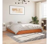 Cadre de lit sans matelas cire marron 180x200cm bois pin massif