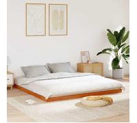 vidaXL Cadre de lit 847147 – bois de pin massif cire marron 180x200 cm
