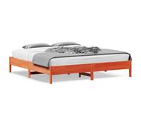 Vidaxl Cadre De Lit Sans Matelas Cire Marron 180x200cm Bois Pin Massif Marron