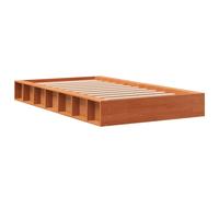 Vidaxl Cadre De Lit Sans Matelas Cire Marron 75x190 Cm Bois Pin Massif Marron