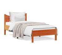 Vidaxl Cadre De Lit Sans Matelas Cire Marron 90x200 Cm Bois Pin Massif Marron