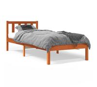 Vidaxl Cadre De Lit Sans Matelas Cire Marron 90x200 Cm Bois Pin Massif Marron