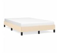 Vidaxl Cadre De Lit Sans Matelas Crème 120x190 Cm Tissu