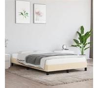 Vidaxl Cadre De Lit Sans Matelas Crème 120x190 Cm Tissu