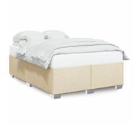 Vidaxl Cadre De Lit Sans Matelas Crème 140x200 Cm Tissu