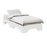 vidaXL Cadre de lit sans Matelas empilable Blanc 90x190 cm Bois Massif, lit empilable, Meuble de Chambre, lit en Bois, lit Simple empilable, sommier