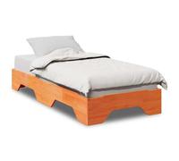 Vidaxl Cadre De Lit Sans Matelas Empilable Cire Marron 80x200 Cm Marron
