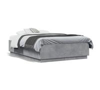 vidaXL Cadre de lit sans matelas gris béton 140x190 cm