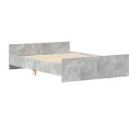 vidaXL Cadre de lit sans matelas Gris béton 140x190 cm