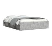 Vidaxl Cadre De Lit Sans Matelas Gris Béton 150x200 Cm Gris