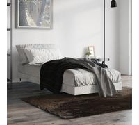 Vidaxl Cadre De Lit Sans Matelas Gris Béton 75x190 Cm Marron