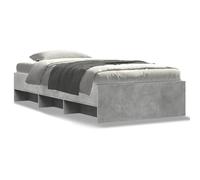 vidaXL Cadre de lit sans matelas gris béton 75x190cm bois d'ingénierie