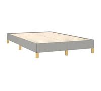 vidaXL Cadre de lit rembourré 379489 tissu gris clair 120x190 cm avec sommier à lattes sans matelas