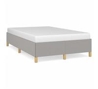 Vidaxl Cadre De Lit Sans Matelas Gris Clair 120x190 Cm Tissu Gris