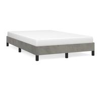 vidaXL Cadre de lit sans matelas gris clair 120x190 cm velours Gris