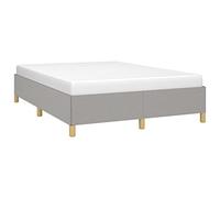 vidaXL Cadre de lit sans Matelas Gris Clair 140x200 cm Tissu