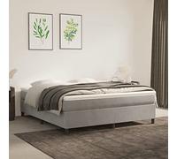 Vidaxl Cadre De Lit Gris Clair 160x200 Cm Velours Gris