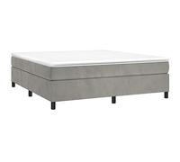 vidaXL Sommier à ressorts de lit Gris clair 180x200 cm Velours3121132