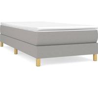 Vidaxl Cadre De Lit Gris Clair 90x190 Cm Tissu Gris