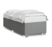 Vidaxl Cadre De Lit Sans Matelas Gris Clair 90x190 Cm Tissu Gris