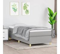 vidaXL Cadre de lit sans Matelas Gris Clair 90x200 cm Tissu