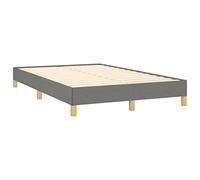 vidaXL Cadre de lit 120 x 190 cm Tissu gris foncé – Sans matelas