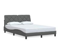 vidaXL Cadre de lit 120x200 cm sans matelas Tissu Gris foncé