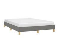vidaXL Cadre de lit sans Matelas Gris foncé 140x190 cm Tissu