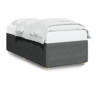 Vidaxl Cadre De Lit Sans Matelas Gris Foncé Simple Tissu Gris