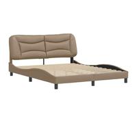 vidaXL Cadre de lit sans Matelas Hvar Cappuccino 160x200 cm Similicuir